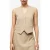 French Connection Linen Single Breasted Waistcoat Incense