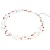 Valero Pearls Ketting  rood / zilver / wit