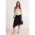TRENDYOLMİLLA Dames Zwart Effen Midi Asymmetrisch Rokken