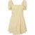 Jack Wills Dames/Dames Mini Jurk met Ruches Pofmouwen (Boter)
