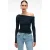 Asymmetrische blouse met cut-out en lange mouwen