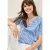 Cecil Dames Katoenen blouse met patroon in Blauw
