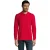 SOLS Heren Perfect Effen Piqué Poloshirt met Lange Mouwen (Rood)