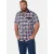Jan Vanderstorm +FIT Collectie regular geruit casual overhemd donkerblauw