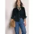 Blouse met ribstofmix