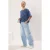 TRENDYOLMİLLA Dames Donkerblauw Grafisch Kort Oversized T-shirts