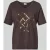 milano italy T-shirt met pailletten en V-hals