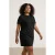 Trendyol Curve Dames Zwart Effen Kort / Mini Kort Casual Recht Grote maten Jurk