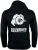 Heren Wandelhoodie H06 met Rits en Logo Zwart
