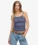 Athletic Essentials Camitop met Knopen en Print Blauw