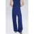 Mango straight leg broek met linnen – blauw