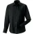 Russell Collection Heren overhemd met lange mouwen (Zwart)