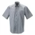Russell Collectie Heren Korte Mouw Easy Care Oxford Shirt (Zilvergrijs)