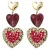 Candy Sweet Jewellery oorbellen CS24251 goudkleurig/donkerrood