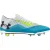 Under Armour Shadow Elite 2.0 voetbalschoenen voor dames, voor harde ondergrond (Wit/Capri)