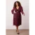 Trendyol Curve Dames Bordeaux Bloemen Kort / Mini Lang Avond / Dagelijks Double-breasted Grote maten Jurk