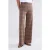 Summum Woman Wide Leg Pants Check Jacquard Caramel Coffee