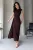 TRENDYOLMİLLA Dames Bruin Effen Maxi Mouwloos Stijlvol/Avond Bodycon Jurken
