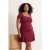 Trendyol Curve Dames Bordeaux Effen Kort / Mini Kort Casual A-lijn Grote maten Jurk