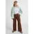 GREAT LOOKS crinkle wide leg broek bruin