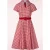 Topvintage exclusive ~ Celia gingham swing jurk in rood en wit