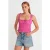 Getailleerde Cropped Mouwloze Blouse met Strikvoorkant
