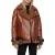 AllSaints Hawley Shearling Rust Brown