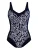ANITA Badpak ‘Flower Dots’  blauw
