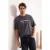 TRENDYOL MAN Heren Grijs Slogan Kort Oversized T-shirts