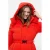 Desigual imitatieleren winterjas met ceintuur – rood