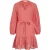 Vila Vikelli v-neck ls short dressln koraal
