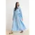 Trendyol Modest Dames Blauw Effen Maxi Lang A-lijn Modest Jurken