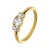 Lucardi Ring ‘Vintage’  goud / transparant