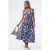 Florale V-hals Midi-jurk met Strikdetails