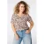 MS Mode gebloemde top Plus Size – bruin