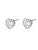 Hey Happiness Oorbellen ‘Crystal Love’  zilver