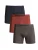 CHASIN’ Boxershorts ‘Thrice Matz’  chamois / roestrood / zwart