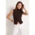 TRENDYOLMİLLA Dames Bruin Effen Mouwloos Getailleerd Blouses