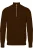 Kronstadt Carlo Sweatshirt ritssluiting bruin, Effen