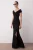 TRENDYOLMİLLA Dames Zwart Effen Maxi Kort Stijlvol/Avond Zeemeermin Avond & Gala Jurk
