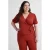GREAT LOOKS overslagtop met textuur roodbruin