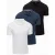 Ombre Italian style heren poloshirts zwart wit 3 stuks