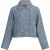 Dreimaster Kort carbon jack Dames Blauwe gebroken witte strepen