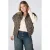 MS Mode reversible bodywarmer Plus Size met panterprint – kaki