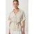 Losse Pasvorm Koordshirt met Binding Detail