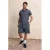 Anytime jacquard short marineblauw