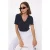 Casual V-hals Korte Mouw T-Shirt