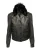Gucci Jacket met Bontkraag Detail in Zwart Leer