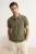 TRENDYOL MAN Heren Kaki Gestructureerd Kort Regular fit Poloshirts