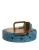 Dolce & Gabbana Blauw Leren Klassieke Gouden Metalen Gesp Riem